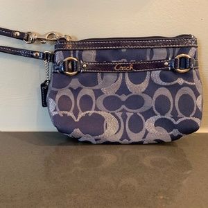Coach Navy Blue 'C' Wristlet